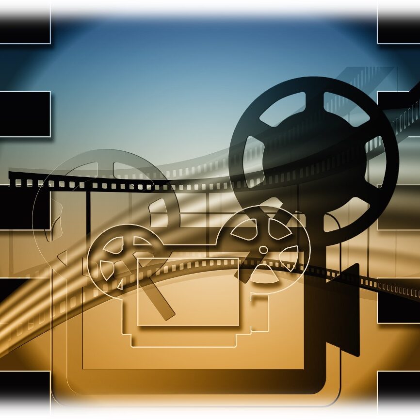 color movie projector and film