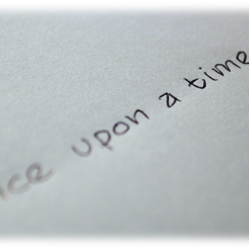 once-upon-a-time pen writing on paper